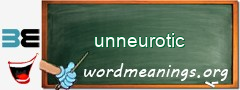 WordMeaning blackboard for unneurotic